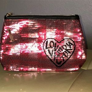 Victoria's Secret Sequins Wristlet/ Cosmetic Bag